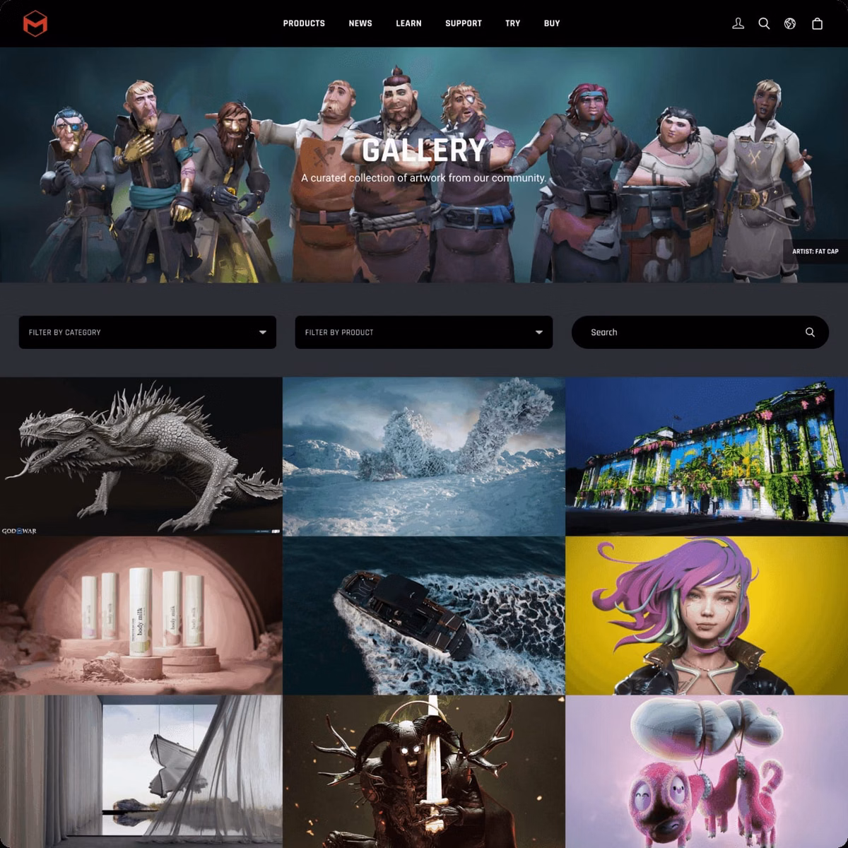 Image of Maxon gallery page