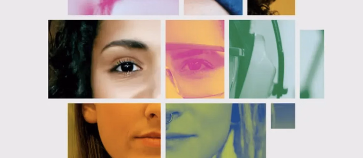 Mosaic of student faces