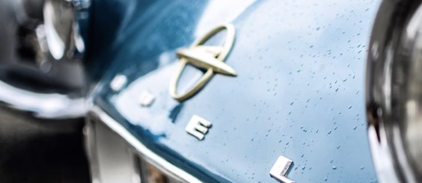 Antique car with chrome detailing
