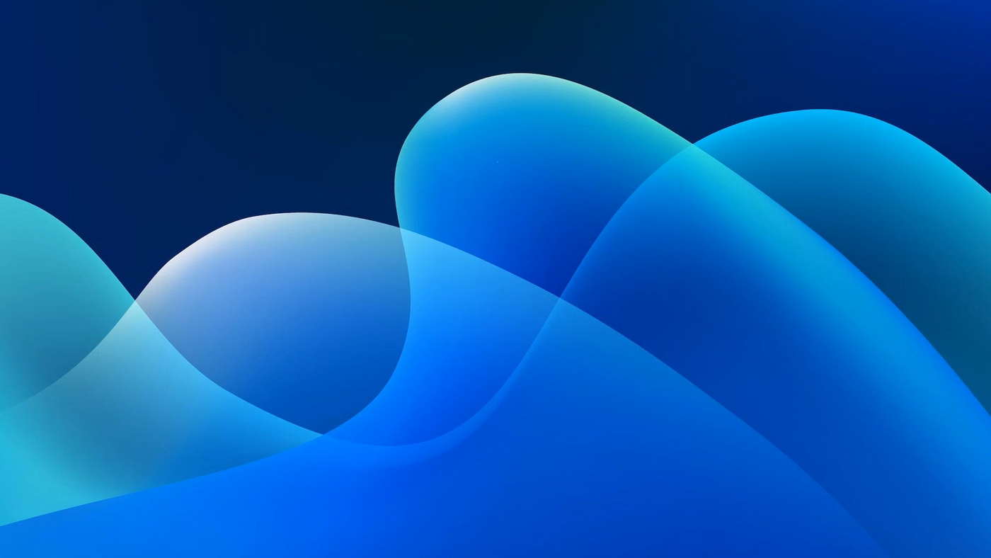 waves of overlapping blue color
